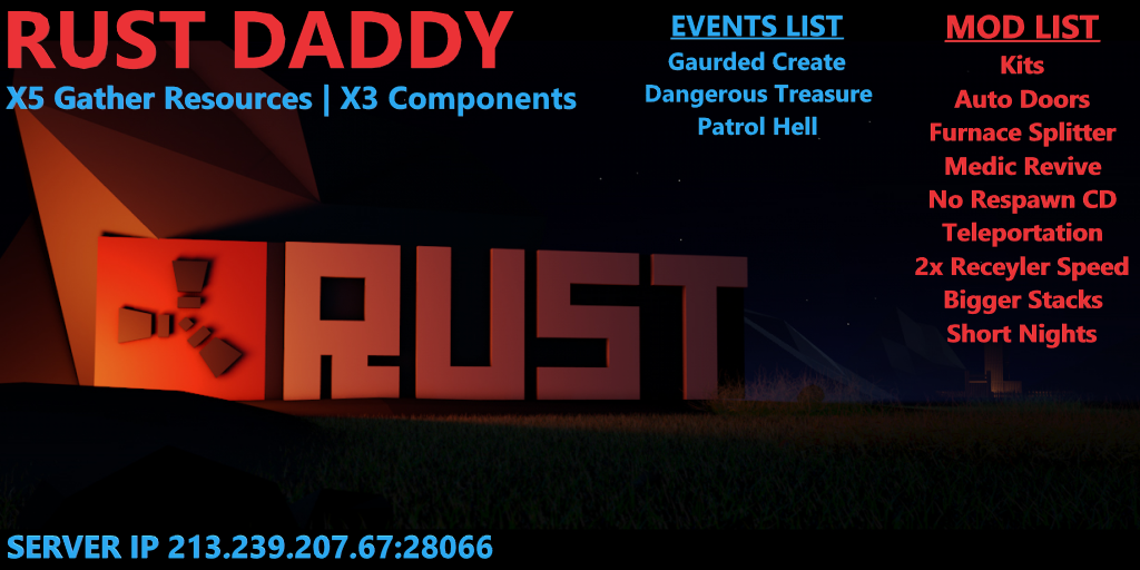 Rust Daddy - 213.239.207.67:28066