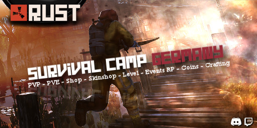 [GER]SurvivalCamp|PVE|PVP|EVENTS|Zombies|Rewards|Quest - 185.248.141.215:28015