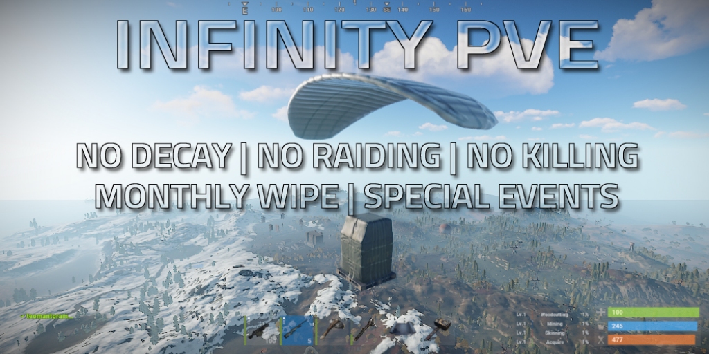 Infinity | 5x loot | PVE | No Decay | No Raiding | No Killing | - 89.34.96.40:28015