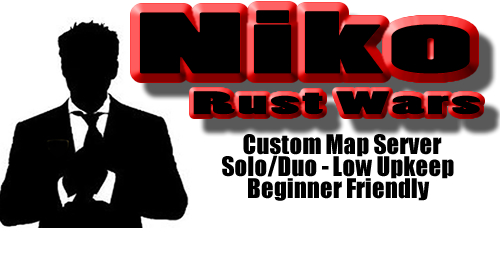 NIKOS RUST WARS - Solo Duo | Custom Map | Low UpKeep 25% | Begi - 195.206.165.223:28015