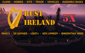 Rust Ireland - 5x - Max5 | Loot+ | 50% Upkeep | Bimonthly